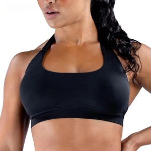 OEM Wholesale Custom logo Deep V Seamless Sports Yoga Bra for Women Back <b>Buckle</b> Active Wear for Ladies Cross Beauty Back Gym <b>Top</b> - Product Image 4