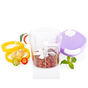 Tritatutto a mano tritatutto a cipolla vegetale affettatrice per aglio compatto maneggevole Mixer resistente costruzione in plastica leggera - Product Image 3