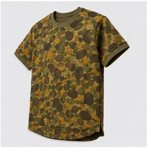 T-shirt à manches courtes pour homme avec imprimé camouflage personnalisé motif tige de graine de moutarde MTS-CAMO-0034 - Product Image 4