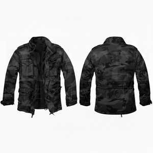 Chaqueta de Trabajo Multibolsillos Impermeable y Cortavientos con Forro Desmontable y Dobladillo Desgarrable, Camuflaje OEM al por Mayor - Product Image 3