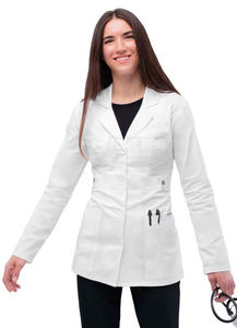 Bata Médica Muy Cómoda para Personal de Hospital y Clínica, Transpirable, Duradera, Ligera, Tejido Jersey de Spandex/Poliéster - Product Image 5