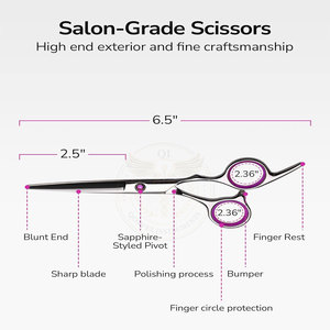 Ciseaux de coiffure professionnels réutilisables en acier inoxydable légers pour droitiers, manche moyen, instrument de coupe de cheveux - Product Image 2