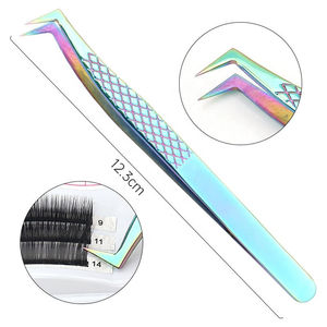Pinzas de Volumen para Pestañas de Acero Inoxidable Profesional de Alta Calidad, Venta al por Mayor de Fábrica, 4 Estilos, Diseño Inclinado y Puntiagudo - Product Image 3