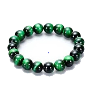Bracelet en pierre d'œil de tigre verte pour hommes et femmes, perles rondes, style bijoux de mode, cadeau énergisant - Product Image 3