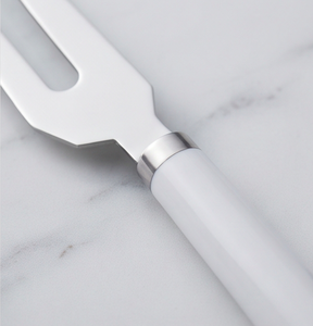 Juego de 4 Cuchillos para Queso con Mango de Mármol Blanco y Negro, Espátula y Tenedor de Acero Inoxidable para Uso en la Cocina - Product Image 2