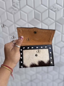 กระเป๋าใส่เหรียญทำจากหนังวัวแบบตะวันตกแกะสลักอุปกรณ์ด้วยมือใหม่กระเป๋าสตางค์ขนาดเล็กแบบมินิสำหรับผู้หญิงของขวัญตะวันตก - Product Image 5