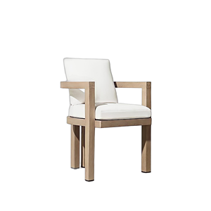 Silla Nórdica Moderna con Estructura de Madera, Asientos Tapizados en Tela Natural, Silla Individual para Comedor, Ecológica, Impermeable y Duradera - Product Image 1