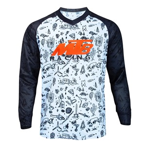 High Quality Motocross Jersey Made of 100% Polyester Fabric with Custom Logo Color Sublimation Oem Design auto racing wear - Product Image 4