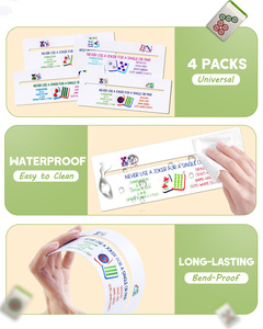 4 unidades de Marcadores de Líneas de PVC Modernos para Mahjong, Accesorios para Mahjong, Regalos, Superposiciones para Lectura Guiada para TDAH y Dislexia - Product Image 5