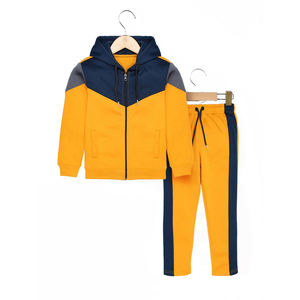 Conjunto deportivo de forro polar con capucha para niños, personalizado al por mayor, transpirable, para invierno, estilo urbano. - Product Image 2