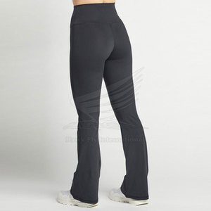 Legging de yoga professionnel de qualité supérieure pour femme, coupe évasée, taille mi-haute, écologique, respirant, personnalisable - Product Image 2