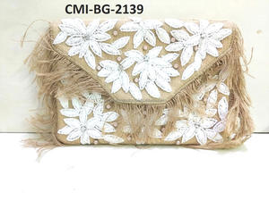 Boho Style Beaded Evening Bag for Women Canvas Lining Zipper Starburst Seed Bead Crossbody <b>Chain</b> Clutch Embroidery Gift <b>Handbag</b> - Product Image 2