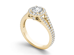 Anillo Solitario de Oro Sólido de 14K con Diamante Cultivado en Laboratorio de 1 Quilate, Corte Brillante Redondo VVS EF, para Uso Diario, Bodas, Estilo Moderno - Product Image 3