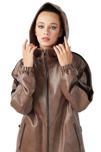 Best Quality Women's Long Casual Sheep Leather <b>Coat</b> Customized Design <b>Waterproof</b> Polyester Silk <b>Plus</b> <b>Size</b> ODM Supply - Product Image 3
