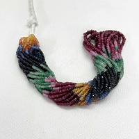 Commande en gros de perles de pierres précieuses naturelles multicolores facettées de 4 mm en forme de rondelle, prix de gros, designs de bijoux perlés uniques