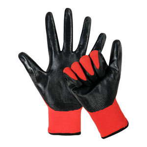 Gants de travail en tricot élastique avec paume micro-sableuse lisse, sans silicone, anti-choc, en polyester/nylon + NBR, pour usage général - Product Image 3