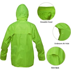 Impermeable y Chaqueta de Lluvia con Bolsillo Oculto, Traje de Lluvia de la Mejor Calidad para Hombre y Mujer, Impermeable y Transpirable - Product Image 2