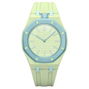 Reloj Rectangular Analógico de Lujo con Diamantes Moissanite, Correa de Caucho Premium, Movimiento Mecánico, Acero Inoxidable para Hombre, Más Vendido - Product Image 1