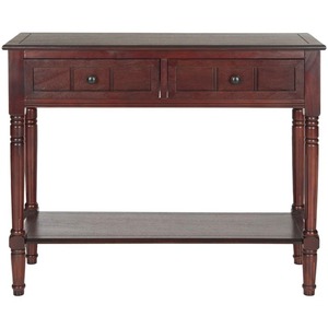 Mesa Consola de Hierro con Dos Cajones, Estante de Almacenamiento, Patas Torneadas, Mueble Moderno Hecho a Mano para Sala de Estar - Product Image 3