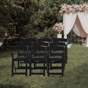 Set di 4 Sedie Pieghevoli in Resina Comode con Seduta Imbottita per Interni ed Esterni, Casa, Eventi, Feste, Picnic, Scuola - Product Image 5