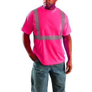 OEM Custom High Quality <b>Hi</b> <b>Vis</b> Short Sleeve Work Wear T-<b>Shirts</b> Men's Breathable Reflective Safety Clothing Good Quality - Product Image 4