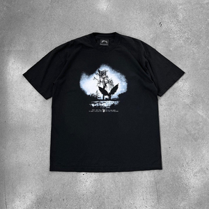 T-shirt graphique surdimensionné pour homme, imprimé ange gothique, streetwear, coton, tee-shirt décontracté, style hip hop, OEM, vente en gros personnalisée - Product Image 4