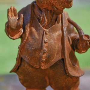 Décoration de Pâques : Statue de M. Lapin rustique grandeur nature pour les fournitures de jardin - Product Image 1