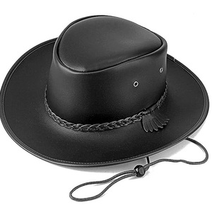 Unisex Leather Cowboy <b>Hat</b> with Braided <b>Band</b> Shapeable Brim Striped Casual Style Adult Four Seasons Fit Beach 56-58CM 2026 - Product Image 2