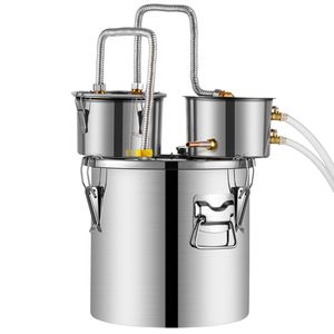 Kit per la produzione di birra artigianale: Alambicco in acciaio inossidabile da 3 galloni con serpentina in rame e doppio condensatore per un raffreddamento rapido - Product Image 5