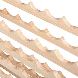 Porte-bouteilles à vin en bois, élégant organisateur de rangement pour bouteilles - Product Image 3