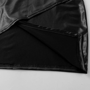 Jupes en cuir de haute qualité pour femmes, design de mode, logo personnalisé, cuir véritable de haute qualité. - Product Image 5