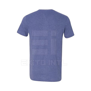 เสื้อยืดคอกลมทรงปกติสำหรับผู้ชาย ผ้าเนื้อนุ่ม ระบายอากาศได้ดี สีพื้น แขนสั้น ผลิตจากผ้าฝ้าย/โพลีเอสเตอร์ สวมใส่สบาย คุณภาพสูง ไซส์ผู้ใหญ่ - Product Image 2