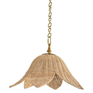 Wholesale Tiered Floral Rattan Lampshade 3 Layer Petal Pendant <b>Light</b> Shade Creative Handcrafted Hanging <b>Ceiling</b> Chandelier - Product Image 2