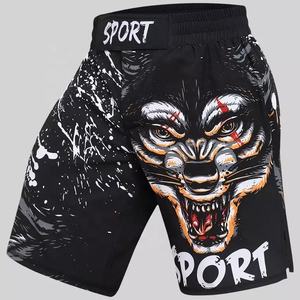 Vente en gros de shorts d'entraînement en coton spandex 100% polyester pour hommes, vêtements de sport avec logo personnalisé pour le Muay Thai Jiu Jitsu Judo Arts martiaux - Product Image 5