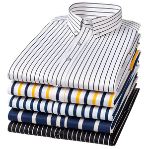 Chemises habillées décontractées pour hommes, couleur unie, manches longues, col rabattu, en satin, infroissables, respirantes, séchage rapide, pour le printemps - Product Image 4