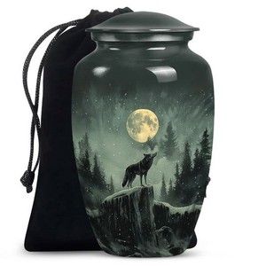 Heavy <b>Wall</b> Aluminum Urn for Human Ashes Adult Size - Thick Gauge Metal Cremation Urn-Heavy Construction <b>Memorial</b> Urn for Funeral - Product Image 4