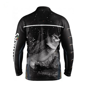 เสื้อโปโลตกปลาพิมพ์ลายสำหรับผู้ชายไซส์ใหญ่ ขายส่ง ป้องกันแสงแดด UPF 50 แห้งเร็ว ระบายอากาศได้ดี แขนยาว แบบซับลิเมชั่น สำหรับเล่นกีฬากลางแจ้ง - Product Image 2