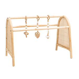 Natural Rattan Baby Play Gym Frame for Infant Tummy Time Sensory Development and Motor Skills Practice Wholesale - Product Image 6