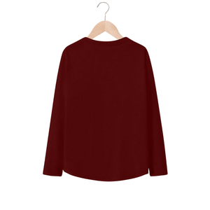 T-shirt à manches longues pour femme, col rond, basique, décontracté, coupe régulière, uni, doux, extensible, confortable, respirant, séchage rapide, été - Product Image 2
