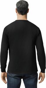 T-shirt en coton biologique pour homme, tissu éco-responsable, col rond, manches longues, doux, respirant, décontracté, streetwear - Product Image 2