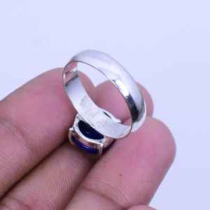 Lapis Lazuli Gemstone <b>Ring</b> 925 Sterling Silver Boho Handmade Jewelry Vintage Statement Gift - Product Image 5