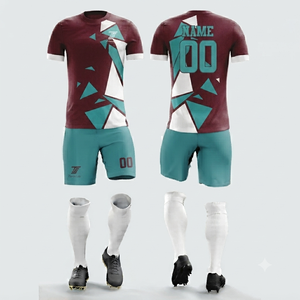 Servicio OEM, Camisetas de Fútbol con Logotipo Personalizado, Ropa Deportiva de Equipo, Manga Corta, Cuello Redondo, Secado Rápido, 100% Poliéster, Antibacteriano, Ecológico - Product Image 1