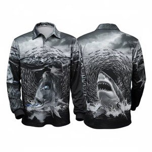 Nouveaux T-shirts de pêche pour hommes de qualité supérieure, logo personnalisé, 100% polyester, UPF 50, séchage rapide, manches longues, légers, respirants - Product Image 1