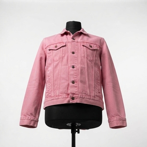 Top Trending 100% Cotton Breathable Quick Dry Winter Denim Jacket with <b>Stand</b> Collar and Front Logo for Men - Product Image 6