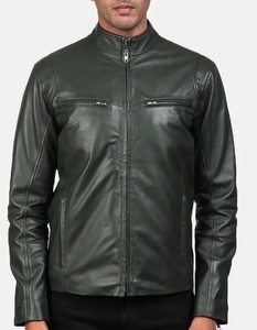 HOMIZON ENTERPRISES – Nouveauté : Blousons en cuir décontractés pour hommes, col montant, fermeture éclair, couleurs personnalisables – Prix abordable - Product Image 3