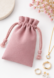 Sac cadeau en toile personnalisé avec cordon de serrage, emballage pour bijoux en coton, petit sac anti-poussière en coton mousseline - Product Image 2