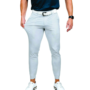 Polo de Golf para Hombre, Color Gris Claro, Corte Ajustado, Transpirable, de Secado Rápido, Elástico en Cuatro Direcciones, 100% Algodón, Estilo Casual, Cintura Elástica, Color Sólido - Product Image 5