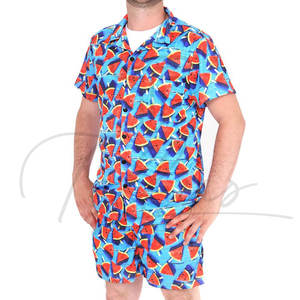 Ensembles de chemises et shorts de plage personnalisés pour hommes, tenue d'été de haute qualité, ensembles de chemises pour hommes, vêtements décontractés en lin, ensembles deux pièces - Product Image 5