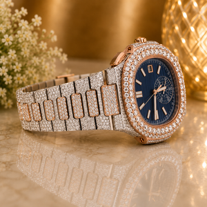 Reloj Cronógrafo Analógico de Lujo para Hombre, de Acero Inoxidable, con Incrustaciones de Diamantes Moissanite, Movimiento Automático ETA, Cuadrado, 41 mm, para Uso Diario - Product Image 2