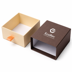 Customized Matte Finish Rigid Drawer <b>Box</b> Recycled Paper Sponge Embossing Printing Features Jewelry Packaging <b>Box</b> Necklace UV - Product Image 2